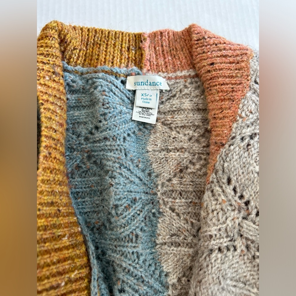 Sundance Colorful Dance Open Drape Colorblock Car… - image 3